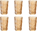 Water Glasses 6 Pcs/Set Drinking Glasses Water Tumbler Reusable Glass Bowls Stackable for Mixed Drinks, Water, Juice, Beer, Cocktail Drinking Glasses (Color : C)