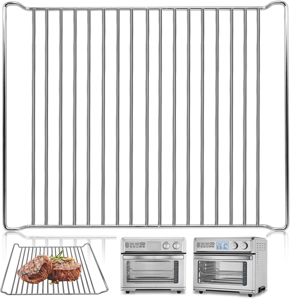 Wire Rack for Oven Cooking, 14.5''*11.7'' Stainless Steel Replacement Baking Rack Cooling Rack Cooking Rack Accessories Grill Parts for Cuisinart TOA-95 Air Fryer Convection Toaster Oven