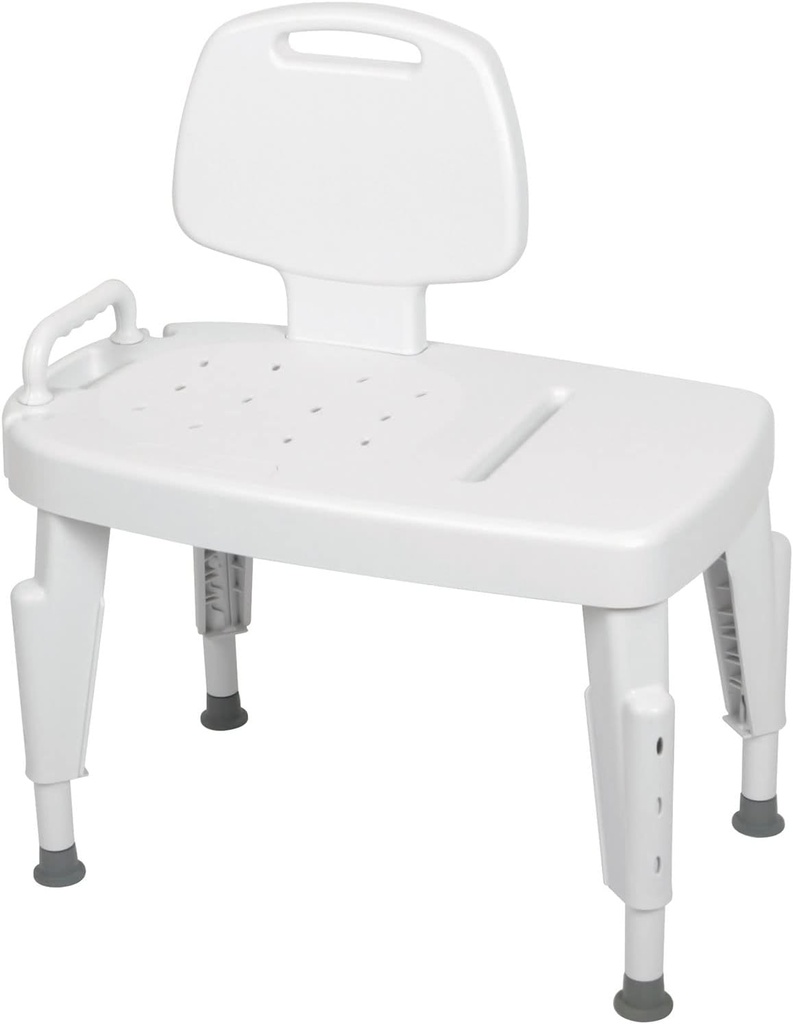 DMI Tool-Free Universal Transfer Bench for Bathtubs & Showers, 350lb Weight Capacity, Adjustable Legs, Secure Handles, FSA & HSA Eligible