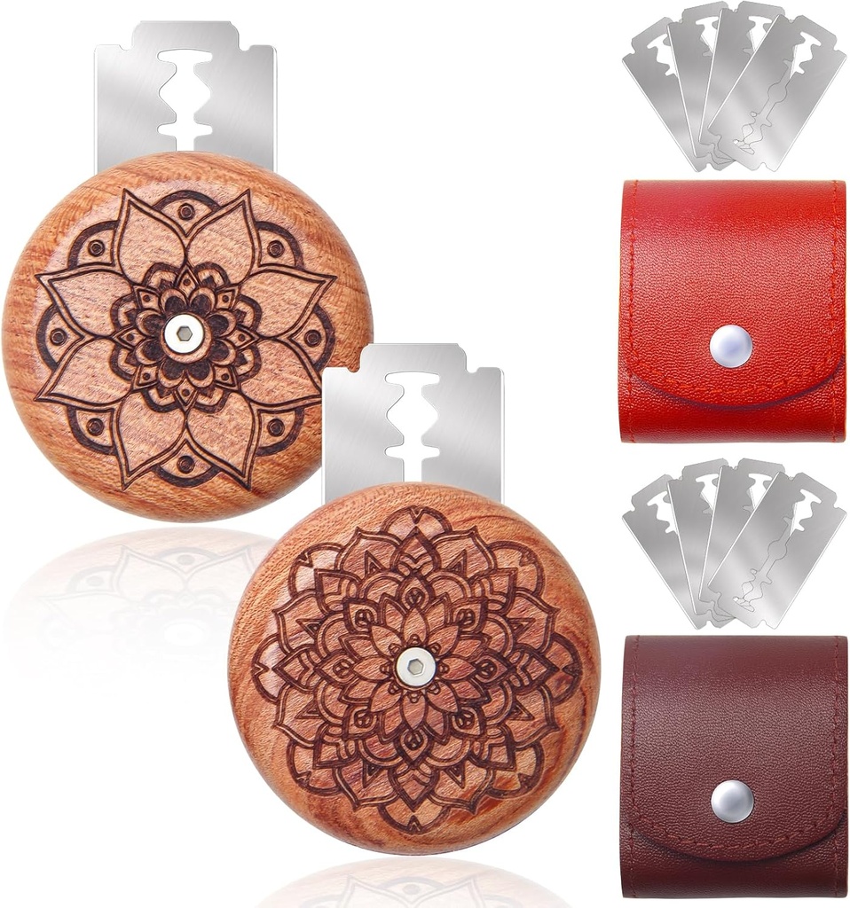 AHIER 14PCS Bread Lame Cutter Set, Bread Scoring Dough Cutter Tool Include 2 Sourdough Scorer, 2 Leather Bag and 10 Replaceable Blades, for Homemade Artisan And Baguette Bakers