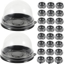 Ciieeo 50pcs Dome-shaped Cake Box Egg-yolk Puff Wrapping Moon Cake Case Baking Containers