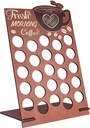 Desktop Display Wood Stand K Cup Holder Coffee Pod Organizer 25 k-cup Storage, Decoration for Cafe Room, Coffee Shop (Cup)