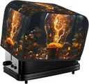 Light Bulb 2 Slice Toaster Covers Bread Machine Cover Quilted Dustproof Fingerprint Protectors Small Washable Appliance Cover Bread Maker Dust Protection Universal Size
