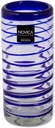 NOVICA Hand Blown Cobalt Blue Swirl Recycled Glass Tumbler Glasses, 9 Oz 'Cobalt Spiral' (Set Of 6),6" H x 2.6" Diam.,123975