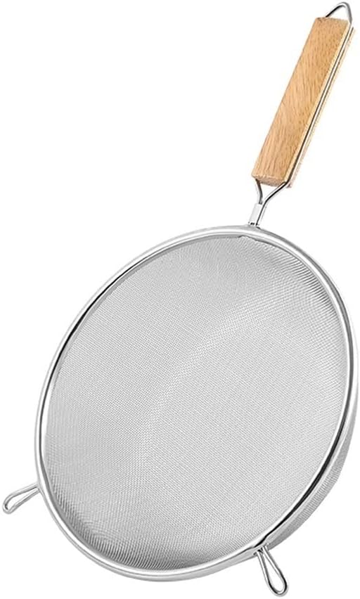 Durable Skimmer Spoon Cooking Skimmer Fine Mesh Strainer Food Strainer Food Scoop Large Scoop Colander Stainless Steel Fine Mesh Strainers Pasta Strainer Basket(Small)