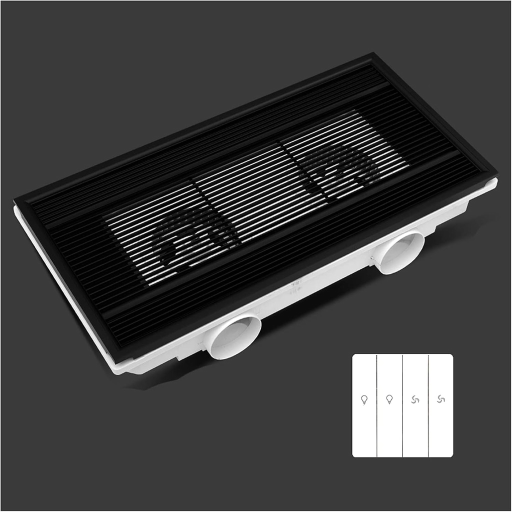 Exhaust Fan Integrated Ceiling 30×60CM Exhaust Fan Ultra-thin Dual-motor Exhaust Fan with Check Valve and Switch Aluminum Kitchen High-power Ventilating Fan Ventilation Extractor Fans