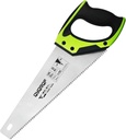 14 in. Pro Hand Saw, 11 TPI Fine-Cut Soft-Grip Hardpoint Handsaw Perfect for Sawing, Trimming, Gardening, Cutting Wood, Drywall, Plastic Pipes, Sharp Blade, Ergonomic Non-Slip Handle (green)