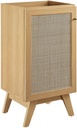 Modway Soma Rattan Weave Bathroom Vanity Cabinet (Sink Basin Not Included), 18 Inch, Oak