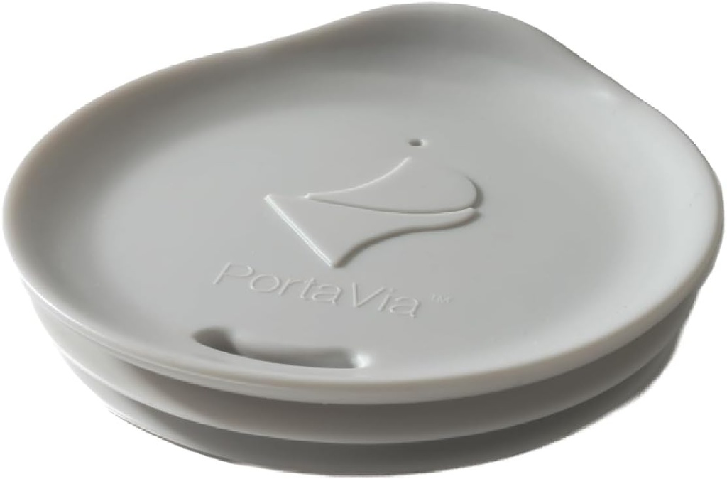 Reusable Coffee Cup Silicone Lid – Fits Most Tumblers, Water Bottles, & Coffee Mugs Between 3"-3¼" – Dishwasher-Safe Travel Mug Lid that is a perfect Holiday gift (Medium - Stone)