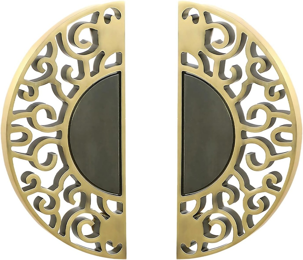 Two Moustaches Ethnic Carving Design 6 Inches Brass Door Handle Pair,Door Handles For Main Door,Brass Door Handle Set,Antique Door Handles,,Pack Of 2 Door Handles - Pull Handle