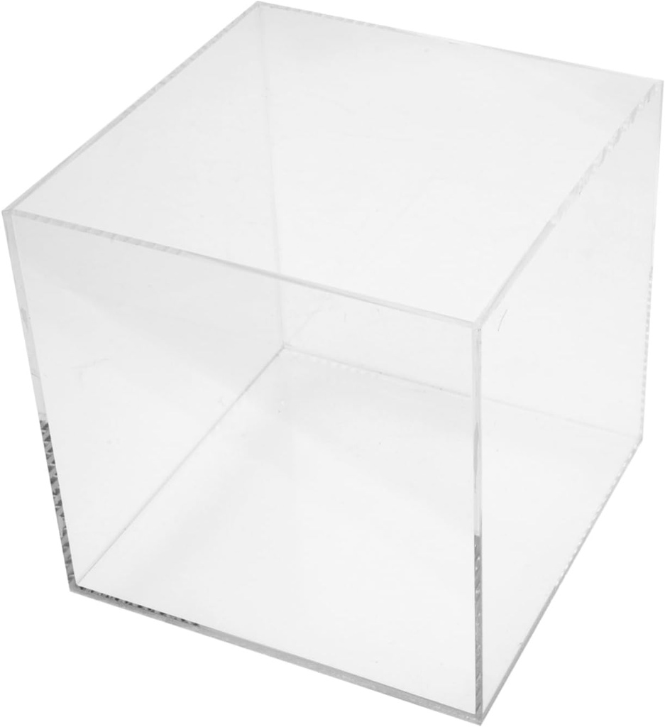 Acrylic Cube Box Coffee Organizer Lid Storage Container for Tea Bags Sugar Packets and Candy Dustproof Coffee Bag Holder for Home and Office