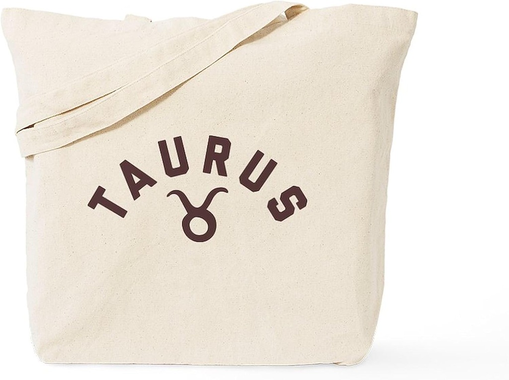 CafePress Taurus Tote Bag Reusable Natural Beige Canvas Shopping Bag