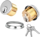 Commercial Mortise Lock Cylinder in Brass 1" fits Adams Rite, Kawneer, Vistawall & Most Other Storefront Door