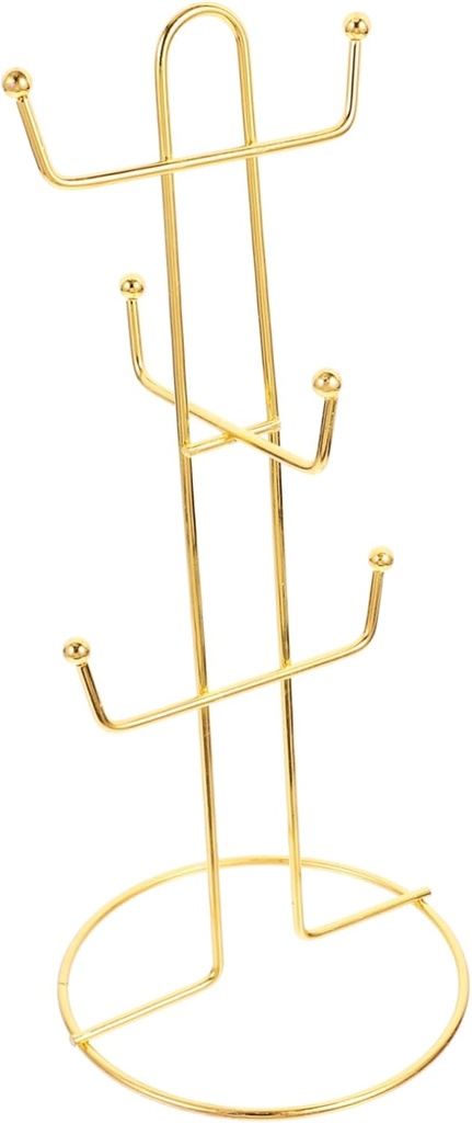 OUNONA 2pcs Countertop Mug Tree Holder Sturdy Coffee Cup Organizer with Hooks for Mugs and Tea Cups Elegant Design for Home Kitchen Storage and Easy Access