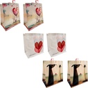 Earthwise Reusable Bag Shopping - Totes 13" W x 14.5" H x 8.25" D Hearts (2 of each Print- 6 bags)