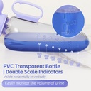 Male Urinal Bottles with Spill Proof - Portable Ergonomic Urine Container for Men, 24 Oz Travel Pee Jug with Hose for Elderly Males, External Urine Collection Mobility & Daily Living Aids