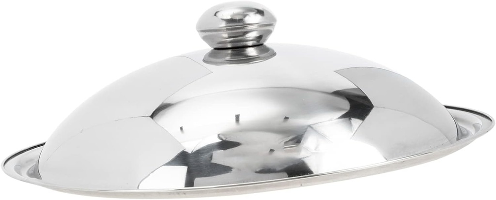 Amosfun Griddle Lid Pot Lid Filter Splatter Guard for Stove Top Stainless Steel Kitchen Pot Cover Hot Handle Accessory Slow Cooker