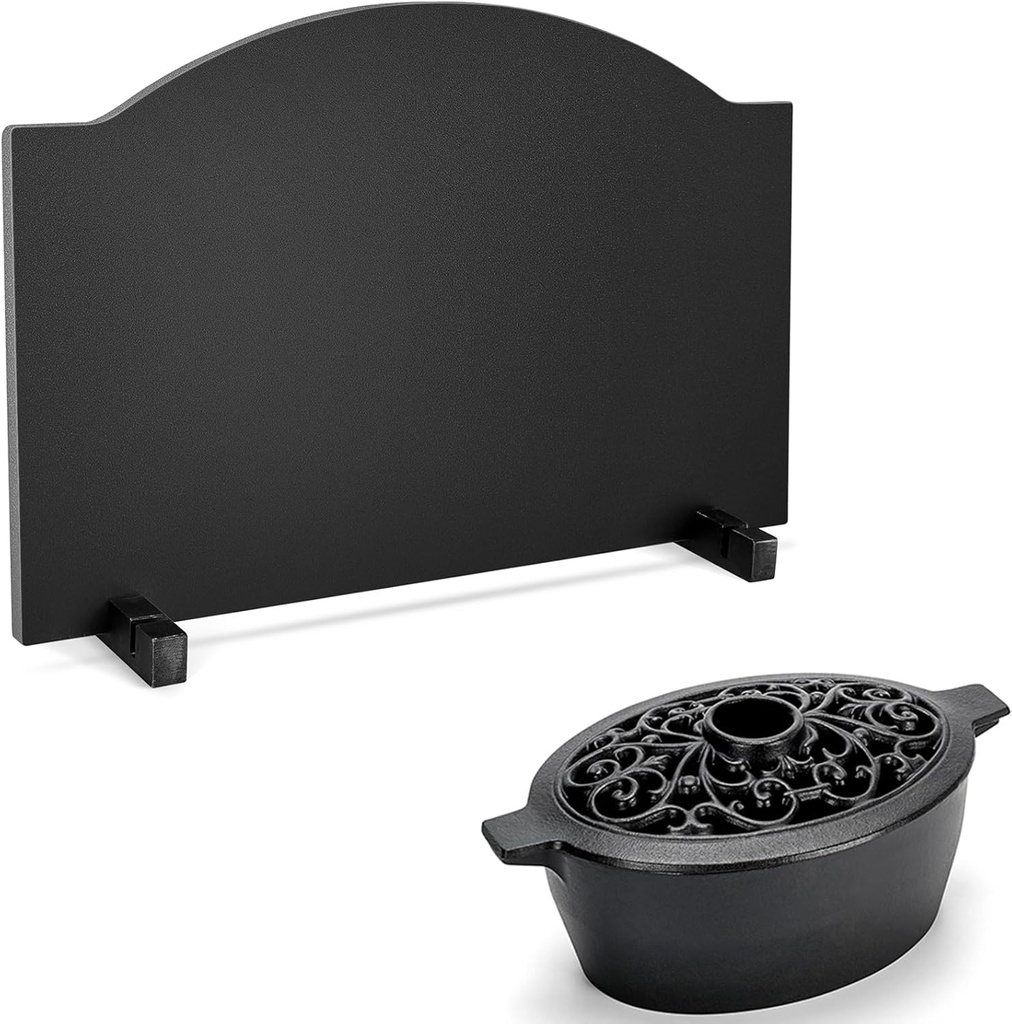 26" Fireback for Fireplace, Wood Stove Steamer