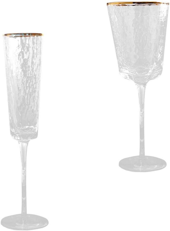 PRETYZOOM Square Wine Glasses Glasses Chic Glass Cup Wedding Goblet Party Wine Glass