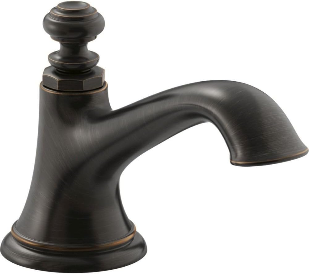 KOHLER K-72759-2BZ Artifacts Bathroom Sink Spout with Bell Design, Less Handles, Oil-Rubbed Bronze