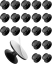 20 Pack Self Adhesive Cabinet Knobs, No Drilling Self Stick Drawer Knob, Stick-on Kitchen Cabinet Stainless Steel Handle Pull for Window, Wardrobe, Dresser, Cupboard, Closet (20, Black)