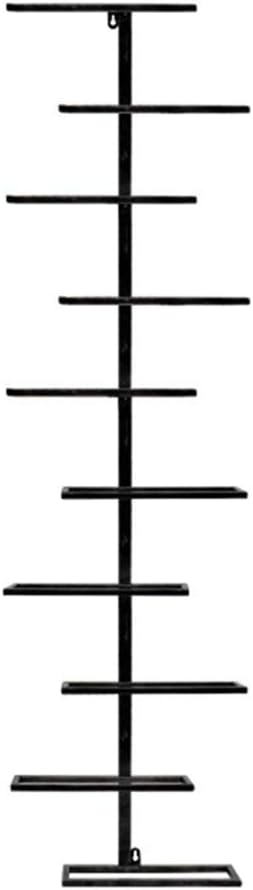 Organize Kitchen Wrought Iron Wine Rack – Wall Mount Wine Bottle Organizer – Rustic Home Decor Wine Shelf for Bar/Kitchen/Cabinet Black/Commercial Cellars CLU