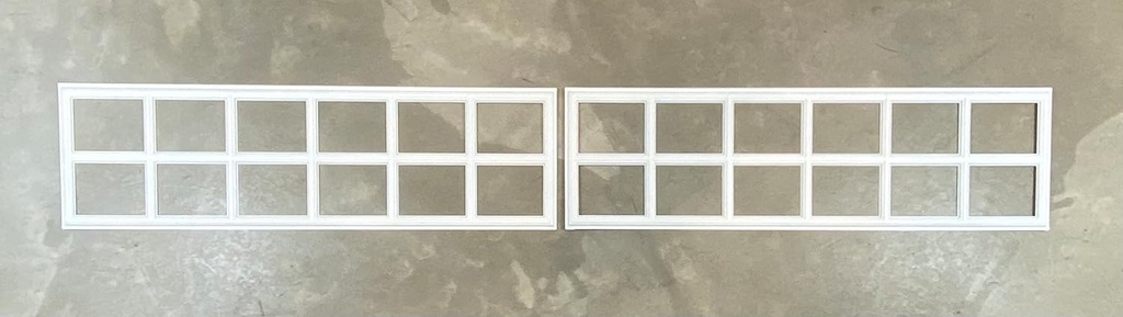Amarr Stockton Long Panel Replacement Inserts - White, 38.5" x 11" - Fits Amarr & Pella Garage Doors