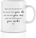 Thank You Gifts Coffee Mug, Thank You Gift for Women, Employee Appreciation Gift for Coworkers Appreciation Gifts for Teacher Friends, Difference Maker Coffee Mug 11oz 134