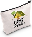 POFULL Camp Life Gift Camp Lover Gift Camp Counselor Cosmetic Bag Summer Camp Gift Outdoor Camping Gift (Camp Counselor bag)