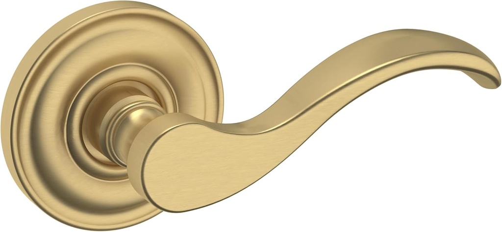 Baldwin 5455V033PASS 5455V.Pass 5455V Passage Door Lever Set with 5048 Rose from The Estate Collection