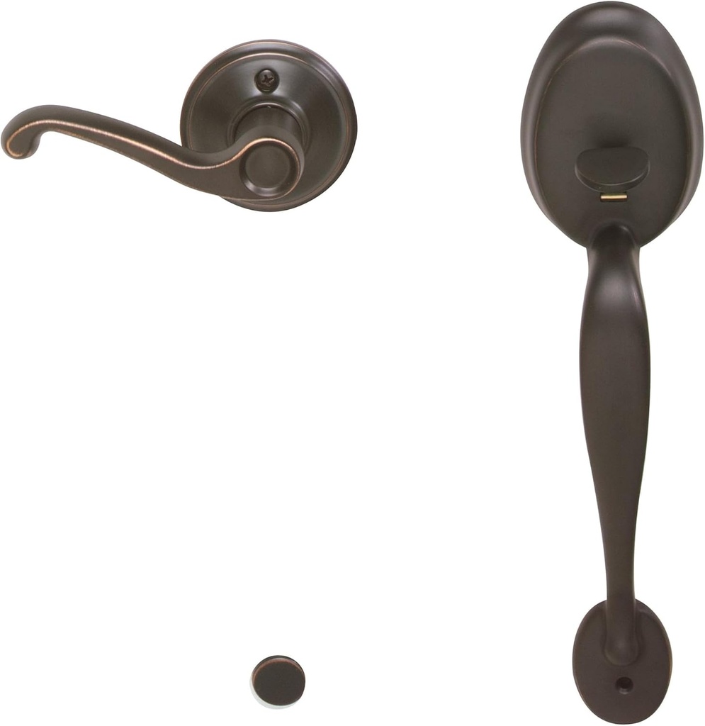 Schlage FE285-PLY-FLA-RH Plymouth Lower Handleset for Electronic Keypad with Fla, Aged Bronze