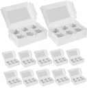 ABOOFAN Decorate Your Cupcakes Style 6-cup Muffin Storage Container Bulk Mini Cupcake Boxes for Events