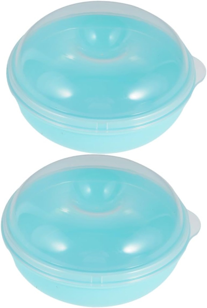 2pcs Bread Storage Container Airtight Bread Boxes Lid for Fresh Bagel Donut Storage