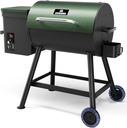 Electric Wood Pellet Smoker Grill 8 In 1 BBQ Grills for Outdoor Grill with Auto Feed & PID Temperature Control (180-450°F) and Rain Cover 456 Sq.In Cook Area for Backyard New House Gifts