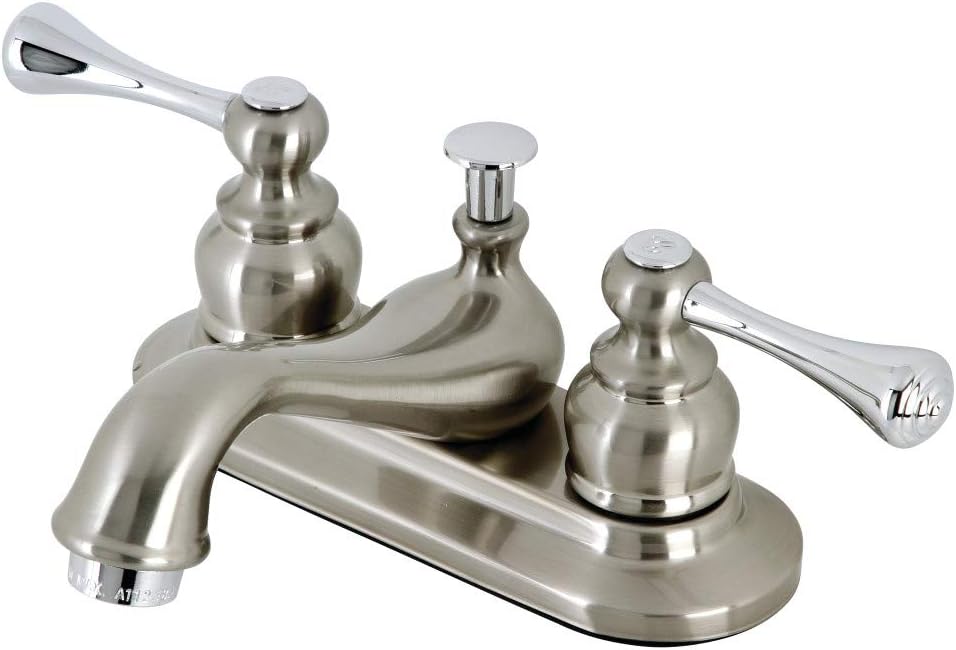 Kingston Brass KB607BL English Vintage 4" Centerset Bathroom Faucet, 6.88 x 2.88 x 2.88, Nickel
