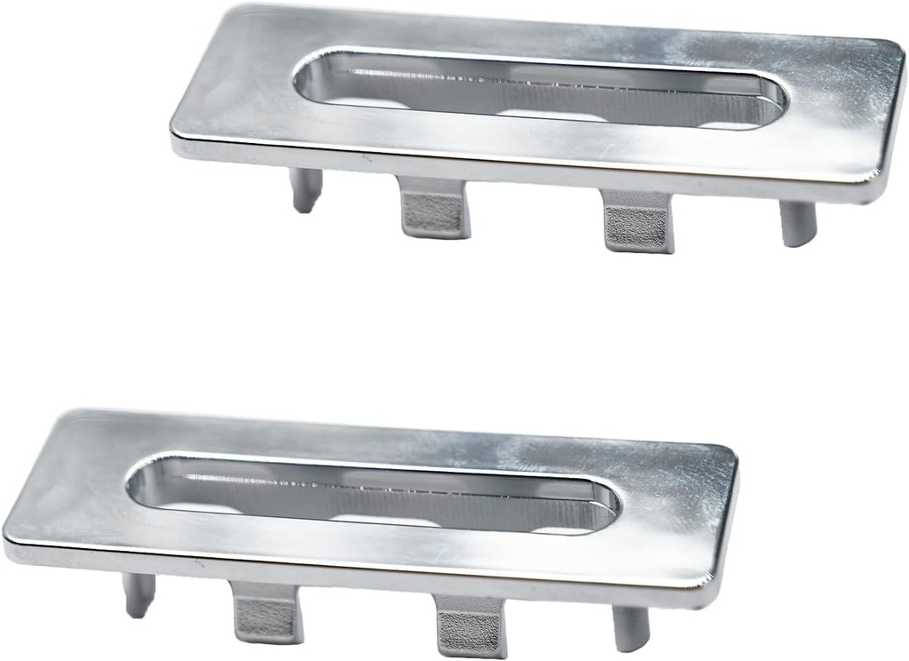 2 Pack Plastic Bathroom Sink Trim Overflow Cover Insert Sink Basin Overflow Trim Rectangle Drain Cap in Hole Round Caps for Kitchen Bathroom