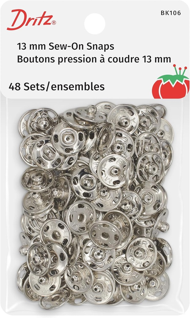 Sew On Snaps Size 3 Nickel 48 Sets
