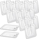 12 Pcs 1/6 Size Food Pan Lid Polycarbonate Universal Handled Food Pan Lid for Commercial Hotel Catering Buffets Restaurants