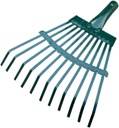 Garden Rake Head Replacement Farm Backyard Tool Thatching Rake Hand Rake Head Leaf Rake Head for Yard Planting Flower Bed, 11 Teeth 24x30cm