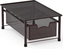 Simple Houseware Stackable Cabinet Basket Drawer Organizer, Bronze