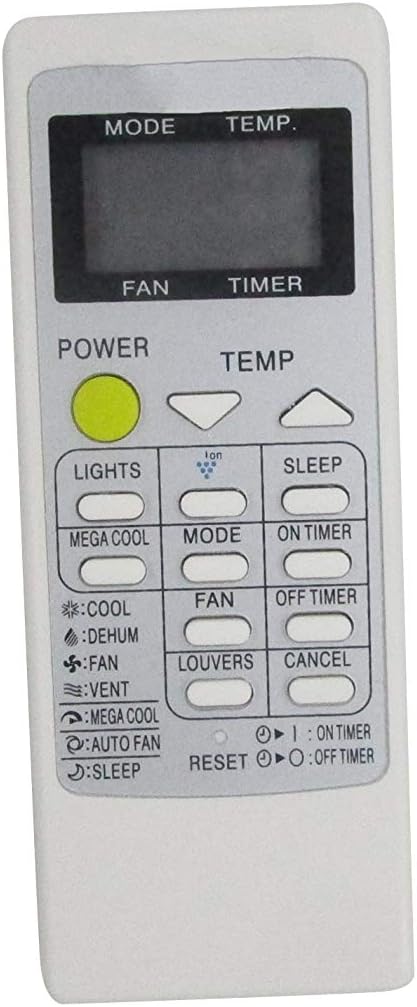 HCDZ Replacement Remote Control for Sharp CRMC-A750JBEZ CV-P09LV AY-A9GR AY-A12GR AY-AP9KR Room Portable AC Air Conditioner
