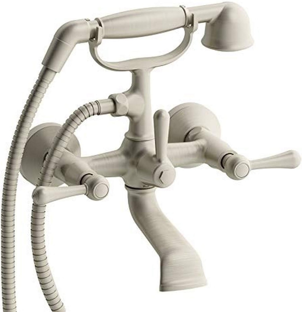 Riobel MA06LBN 6" tub Filler with Hand Shower, BN