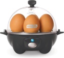 DASH Electric Rapid Egg Cooker for Hard Boiled/Poached/Scrambled Eggs or Omelets with Auto Shut-Off Feature, Black, 7 Egg Capacity