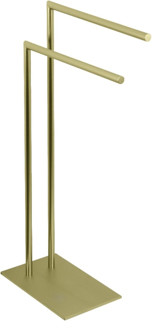 Kingston Brass SCC8327 Edenscape Freestanding Dual -Towel Rack, Brushed Brass