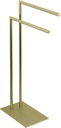 Kingston Brass SCC8327 Edenscape Freestanding Dual -Towel Rack, Brushed Brass
