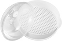 Round Plastic Microwave Steamer Container with Transparent Lid Heat Resistant Kitchen Steaming Basket for Vegetables Food Steamer Tool for Oven Cooking