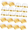 100pcs Transparent Dessert Boxes for Moon Cakes Cupcakes Compact Sealing Treat Holders for Home Parties Food Storage Containers with Sealing Performance