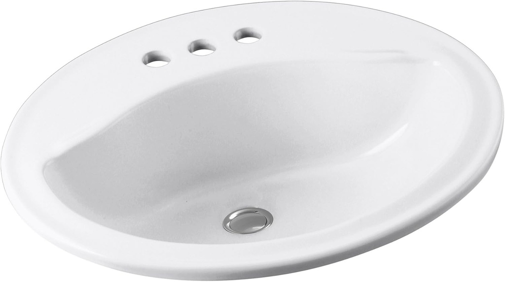 Sterling 442004-0 Sanibel 20-Inch by 17-Inch by 8-Inch Oval Lavatory Sink, White