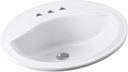 Sterling 442004-0 Sanibel 20-Inch by 17-Inch by 8-Inch Oval Lavatory Sink, White