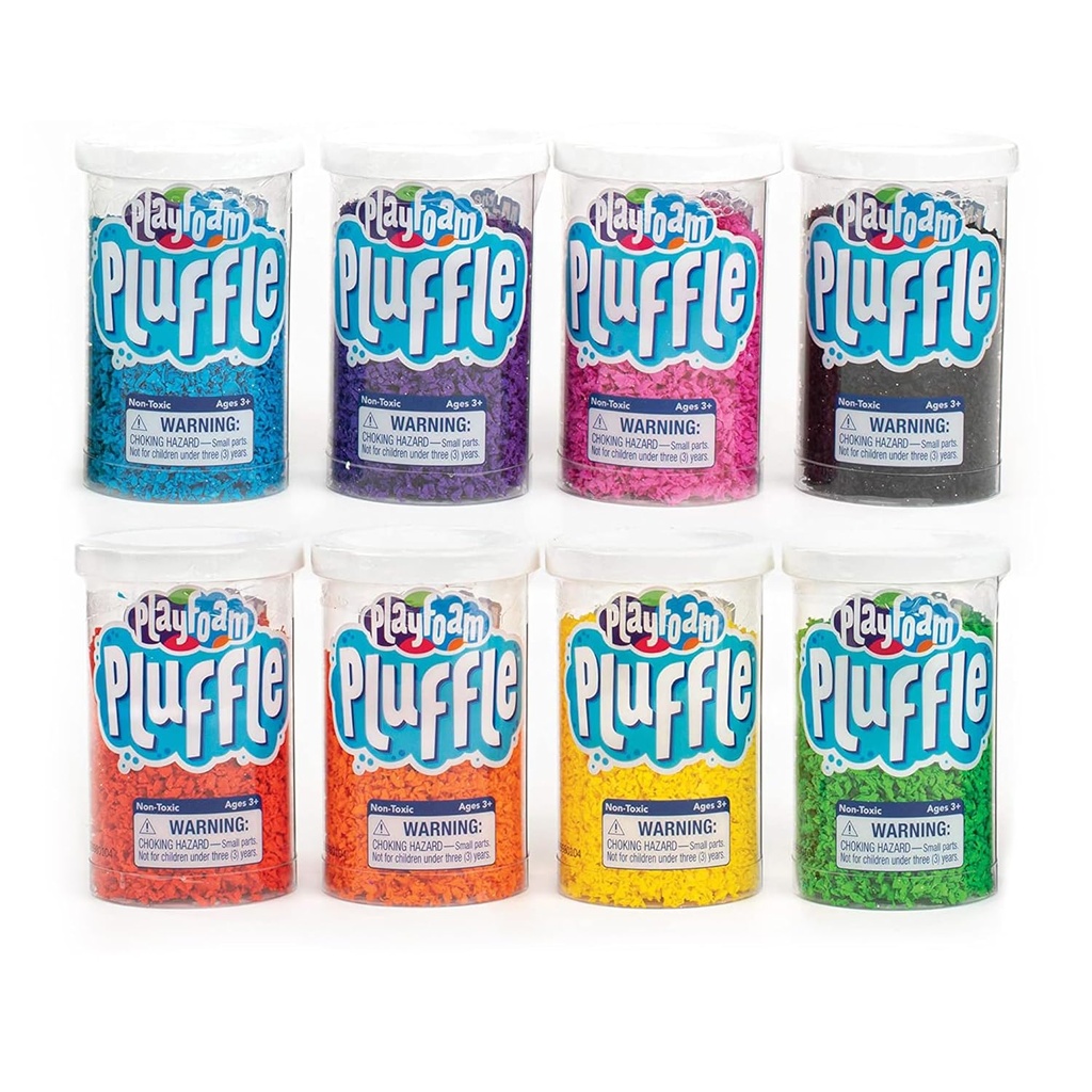 Educational Insights Pluffle® Mini 8-Pack - Sensory Bin Foam Set, No Mess Alternative to Sand Toys & Slime for Toddlers at Home or in The Classroom, Fun Sensory Table Filler, Gift for Kids Ages 3+